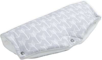 Kinderwagen Mof - Buggy Handwarmer - Warme Handen - Handgemaakt in EU - 48x23 cm - Grijs met wit