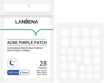 Lanbéna - Hydrocolloid patches - Pimple Patches - 0.3 mm dikte - Acne Patch - Pimpel Patch - Acne Sticker - Acne Patches - Acnepleisters - Snelle Puistjesbehandeling - Hydrocolloïd Technologie - Tea Tree Olie - Onzichtbaar en Effectief
