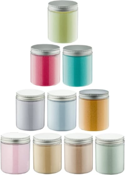 Scrubzout - 300 gram - set van 10 verschillende geuren - Aluminium Deksel - Rozen, Vanille, Amandel, Eucalyptus, Lavendel, Opium, Appel-Kaneel, Fruity Melon, Hamam en Zen Moment - Hydraterende Lichaamsscrub - Cadeau