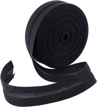 10.94 yards Enkele Vouw Bias Binding, 20mm Brede Zwarte Bias Binding voor Kleding, Stikken en Quilten