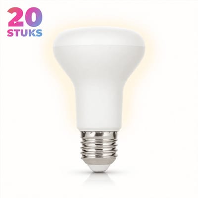 20x Reflector Spaarlamp E27 - 11W - Warm Wit Licht (2700K) - 660 lm - 8 jaar - Niet Dimbaar - R63