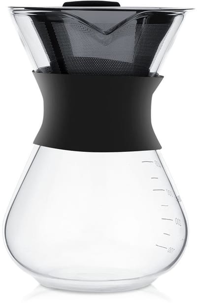 Store_7 - Hand Drip Coffee Maker - Glazen Koffie Pot - Filter - 400 Milliliters - Pour Over Koffiezetter - Voor Thuis en Kantoor