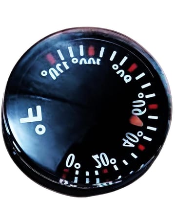 Mini Thermograaf - Temperatuurmeter Analoog - Klimaat Bewaken - Onopvallend Design - 3 cm - Zwart
