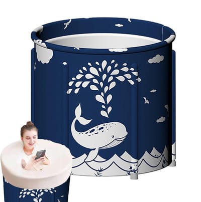 Opvouwbare badkuip - Buiten dompelbad - Spierherstel na training - Ruime 120L capaciteit - 66x24x10 cm - Grijs