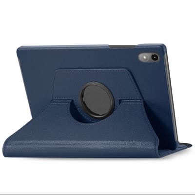 imoshion Tablet Hoes - Geschikt voor Lenovo Tab P12 - 360° Draaibare Bookcase - Donkerblauw