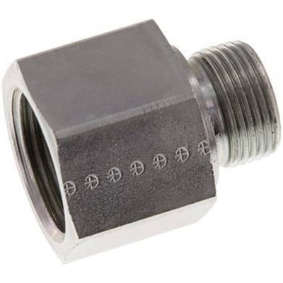 G 3/4'' x G 1'' M/F Verzinkt Stalen Neusstuk 400 Bar - Hydrauliek - FL2S-MF-EZE-034G-100G