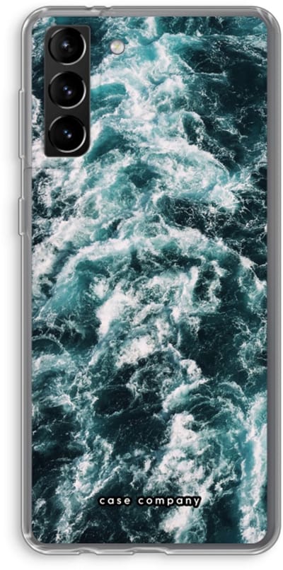 Hoesje geschikt voor Samsung Galaxy S21 Plus hoesje - Zee golf - Soft Cover Telefoonhoesje - Bescherming aan alle Kanten en Schermrand