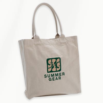 Shopper dames - Canvas schoudertas met drukknop en binnenvak - Naturel - SummerGear