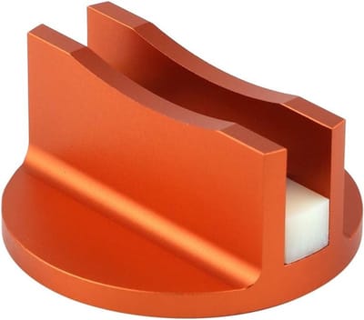Auto Jack Pad, Auto Magnetische Jack Pad Aluminium Gegroefde Jacking Rail Adapter Oranje