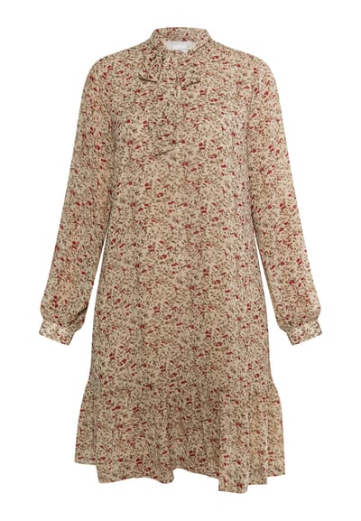 usha Midi-jurk met bloemenprint Dames Crème veelkleurig