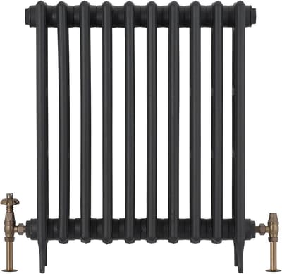 Traditionele Thermostaatkraan en Afsluitbare Retourklep voor Radiator, Antiek Koper Afwerking