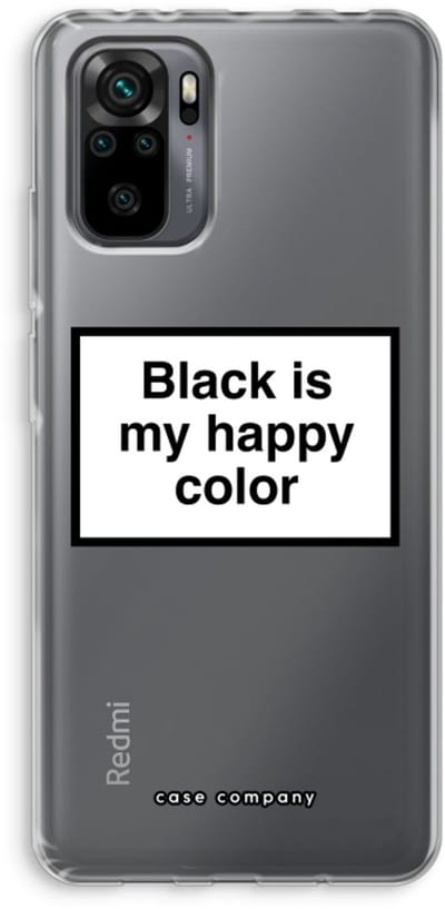 Case Company® - Hoesje geschikt voor Xiaomi Redmi Note 10 Pro hoesje - Black is my happy color - Soft Cover Telefoonhoesje - Bescherming aan alle Kanten en Schermrand