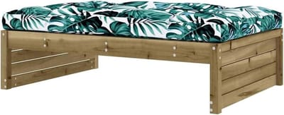 Voetenbank Tuin - Voetensteun Poef - Buiten Ontspannen - Geïmpregneerd Grenenhout - 120x80 cm - Bruin