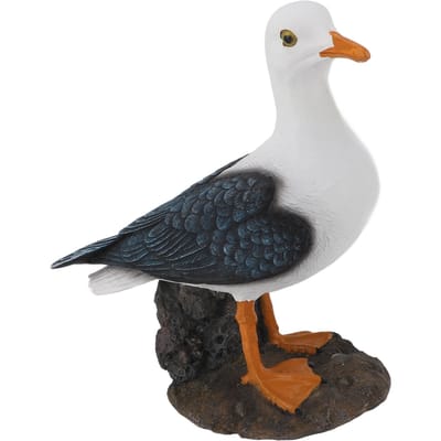 Hars Meeuw Beeldje Zeevogel Figuur Mediterraanse Stijl Ornament voor Huis Landschap Kantoor Decoratie Standing Type white