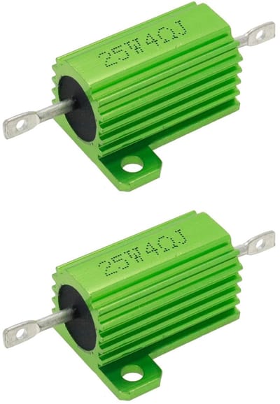 Aluminium Spiraalweerstanden - 25W Componenten - Elektronica Projecten - Hoge Stabiliteit Precisie - 4 Ohm 25 Watt - Groen