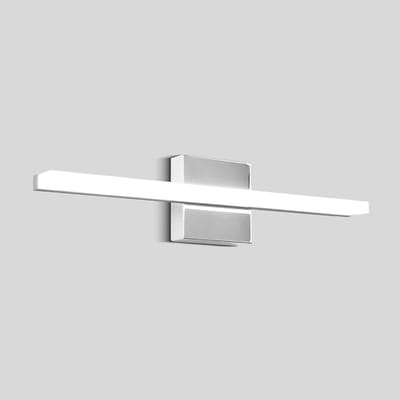 Spiegellamp voor de badkamer - 40 cm, 3000-6000 K, met kleurtemperatuurregeling, led-badkamerlamp voor spiegel, energiebesparend en duurzaam, wandlamp voor een gezellige sfeer - Zilver