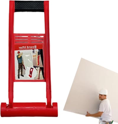 Gipsplaat Lifter - Platenheffer Plankdrager - Materiaal Tillen - Anti-knijp Functie - 36.5 Centimeter - Rood
