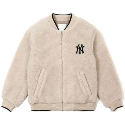 MLB New York Yankees Lamsvel Jas Uniseks Jas Beige 31JPF1061-50B S white