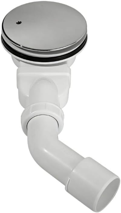 Extra Plat Douchebak Sifon Slim - Inbouwhoogte 40mm - Incl. Afdekplaat & Zeefje voor Gatmaat 90mm - Wit