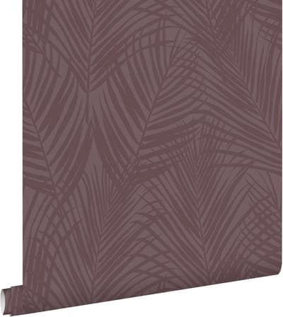 ESTAhome behang palmbladeren donker paars - 50 x 900 cm - 131219