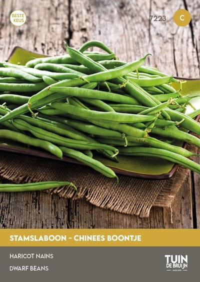 Stamslabonen Chinese Boontjes Miracle Zaden – Fijne Rechte Sperziebonen ±12 cm – Hoge Opbrengst – Groentezaden voor Moestuin – 40g – Tuin de Bruijn