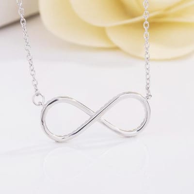 S925 Zilveren Ketting Hanger Temperament 8-teken Diamant Ingelegd Ketting Bruiloft Verjaardag Cadeau Sieraden zilver