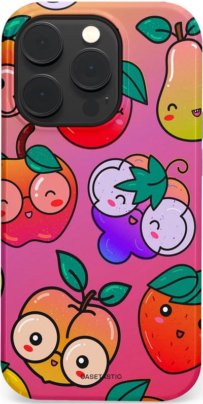 Casetastic Hoesje Geschikt voor Apple iPhone 14 Pro Magsafe - Stijlvolle Beschermende Duo-layer Case - Fruitige Grapjes