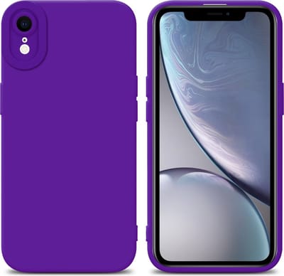 Cadorabo Hoesje geschikt voor Apple iPhone XR in FLUID DONKER PAARS - Beschermhoes gemaakt van flexibel TPU silicone Cover Fluid Case