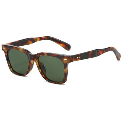 Lunettes de Soleil Carrées de Luxe Classiques Rivet Flèche Designer pour Femmes Hommes Populaires Vintage Punk Extérieur Conduite Lunettes de Soleil UV400 as picture black