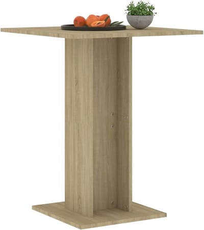 Vierkante Bistrotafel Zwart Hoog - Compact Eet- of Bartafel 60x60cm voor Binnen en Buiten