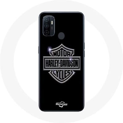 Hoesje Oppo A53 - Maniacase - Harley Davidson - Flexibel - Zwart - Bescherming