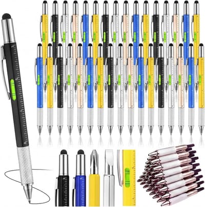 Multitool Pen - Gereedschap Pen - Klusjes Uitvoeren - 6-in-1 Functies - 40 Stuks - Klassiek