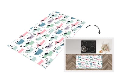 Keukenloper - Loper keuken - Patroon - Hond - Tekenen - 120x60 cm - Keukenloper vinyl