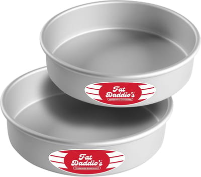 Ronde Bakvormen - Taartvorm Set - Taarten Bakken - Sneller Bakken Koelen - 2 Stuks 8 Inch - Zilver