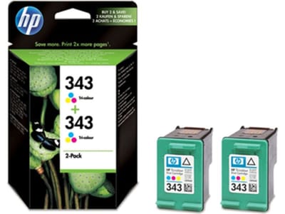 HP 343 (CB332EE) Inktcartridge 2x 3-kleuren - Multipack