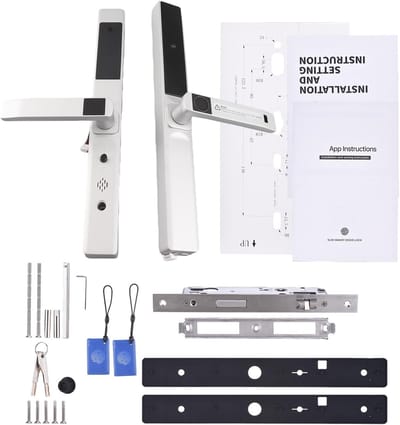 Slim Deurslot - Elektronisch Nachtslot - Toegang Beheren - 100 Vingerafdrukken - 40-120mm Deurdikte - Zilver