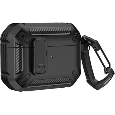 ShieldCase Rugged TPU Hoesje Geschikt voor Airpods 4 - Siliconen Rugged TPU Case voor Apple Airpods 4 Case Hoesje - Zwart