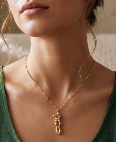 Knuffel ketting - Couple - Koppel - Love - Geschenk - Liefde - Kado - Cadeau - RVS - Omhelzing - Necklace - Gift