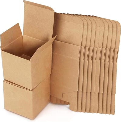 Solidchoice - 15 Stuks Vierkante Kraftpapieren Cadeau Dozen met Deksel