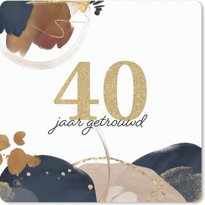 Muismat 20x20 cm - Mousepad Spreuken - 40 jaar getrouwd - Quotes - Trouwen - Muismatten