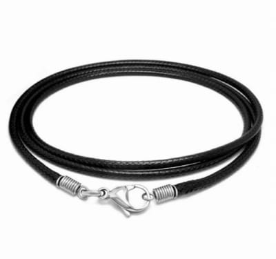 Basic 1-Zwart Koordketting- 45 cm- 2 mm- Charme Bijoux