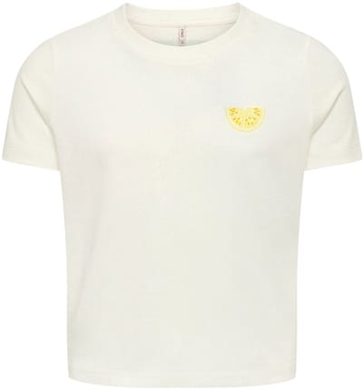Only t-shirt meisjes - ecru - KOGannbel - maat 134/140