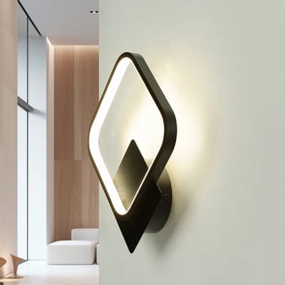 Licht-Erlebnisse - Clara - LED - Wandlamp - 4100K - 920lm - van - Aluminium - in - Zwart
