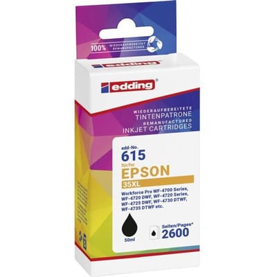 Edding Inktcartridge vervangt Epson T3591, 35XL Compatibel Zwart EDD-615 18-615-01