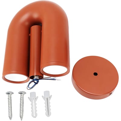 U-vorm Wandlamp IJzer ABS Scandinavisch Modern Warm Licht Decoratieve Wandmontage U-vorm Lantaarn voor oranje