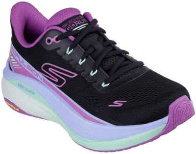 SKECHERS MAX CUSHIONING PROPULSION, comfortbale shoes, 128901-BKPR, Female, Black