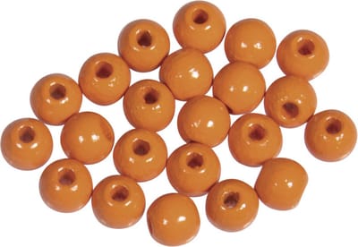 Rayher hobby kralen van hout - oranje - Dia 6 mm - 115x stuks - DIY sieraden maken - Kralen rijgen