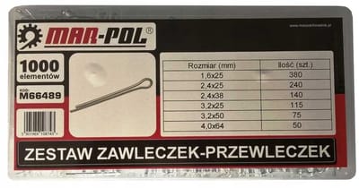 Mar-Pol - Bevestigingsringen Set - 1000 Stuks - Verschillende Maten - Kunststof Koffer