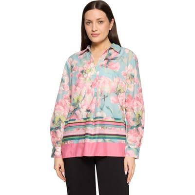 Tuniek van puur katoen - mintgroen / rosé - Gr. 38 van Goldner Fashion
