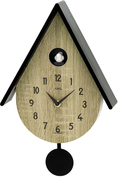 AMS Wandklok W7512 is een tijdloos meesterwerk dat elke kamer een speciaal tintje geeft , met vogelgeluid is deze wandklok een leuke toevoeging in uw huis